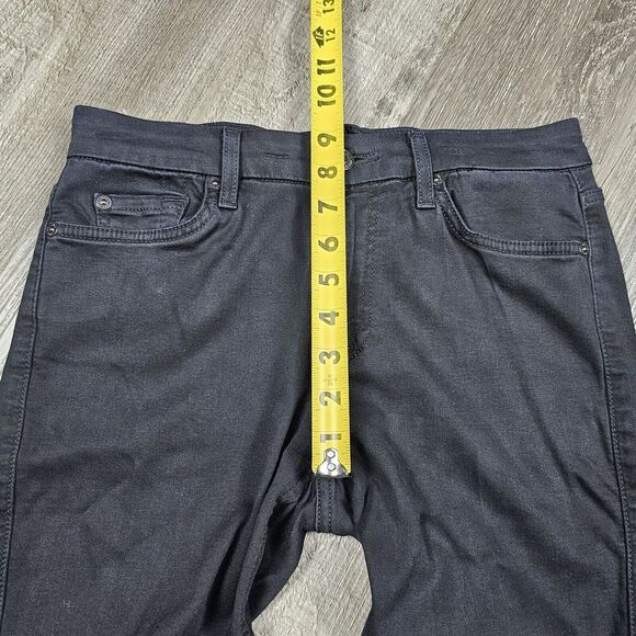 7 For All Mankind Bair The Ankle Skinny Jeans Womens Size 28 Black Stretch - Picture 11 of 12